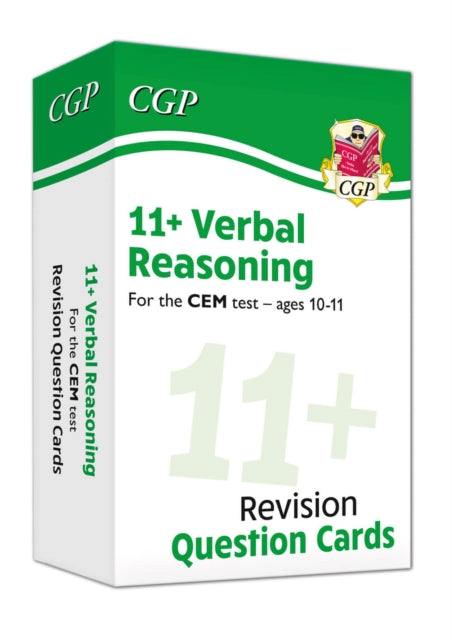 Book cover of: 11+ CEM Verbal Reasoning Revision Question Cards - Ages 10-11