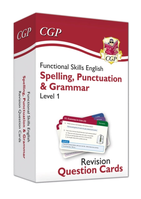 Book cover of: Functional Skills English Revision Question Cards: Spelling, Punctuation & Grammar - Level 1