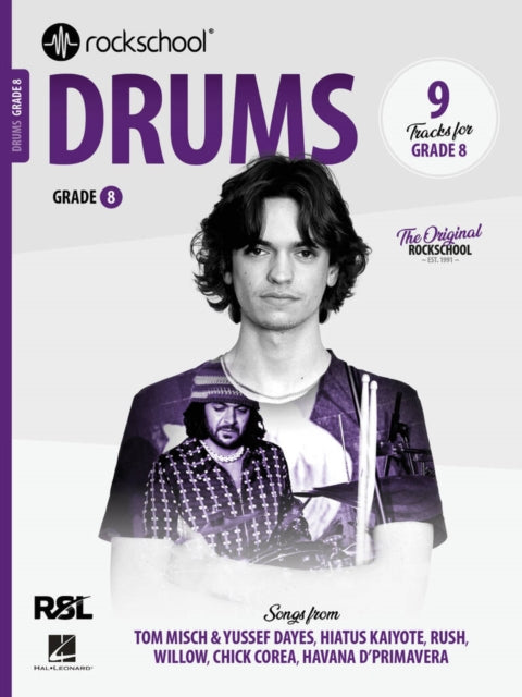 Book cover of: Rockschool Drums Grade 8 2024