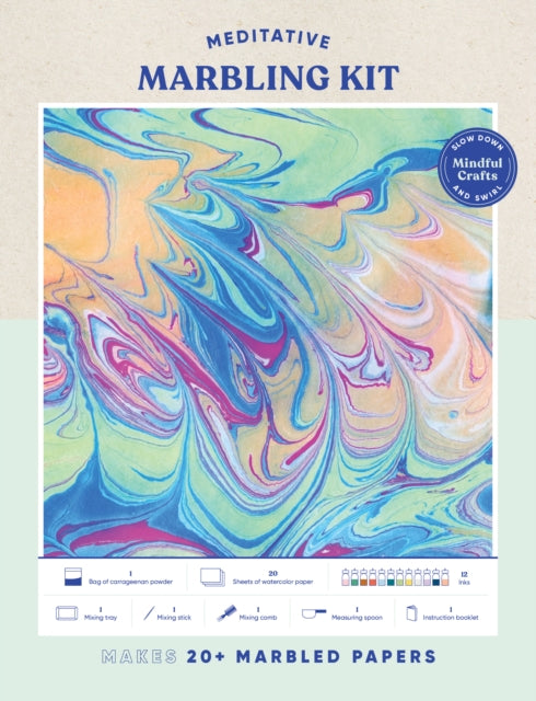 Book cover of: Mindful Crafts: Meditative Marbling Kit