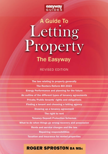 Book cover of: Guide to Letting Property. By: Roger Sproston