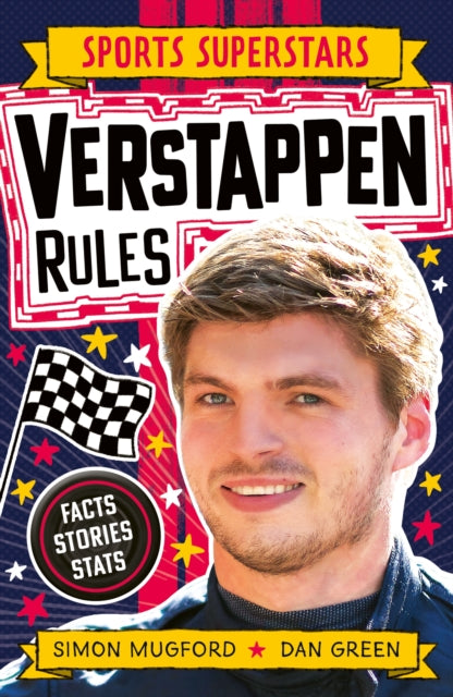 Book cover of: Sports Superstars: Verstappen Rules. By: Simon Mugford