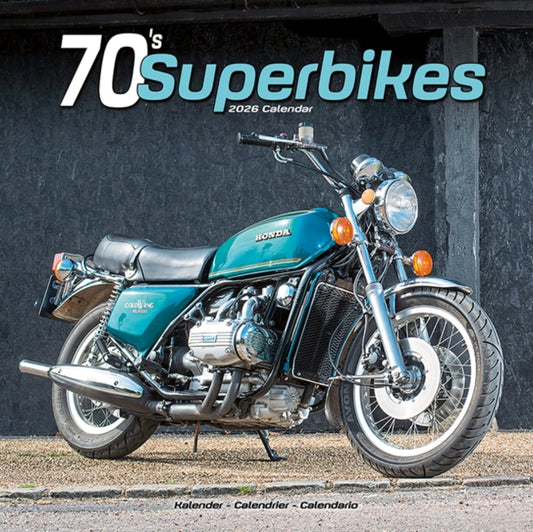 Book cover of: 70'S Superbikes Calendar 2026  Square Motorbike Wall Calendar - 16 Month