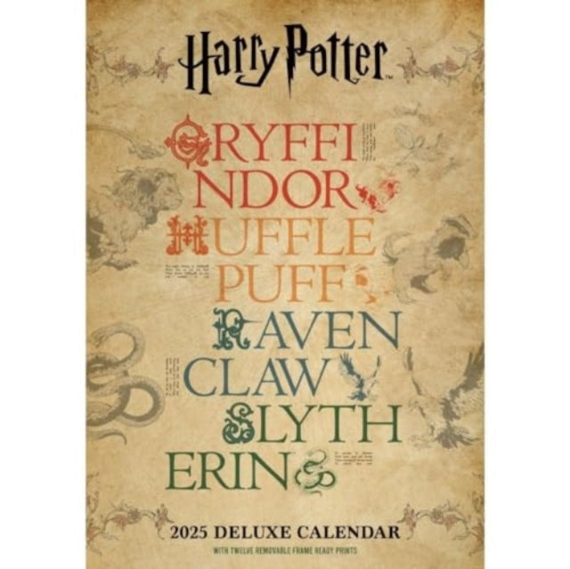 Book cover of: Harry Potter Month to View A3 Deluxe Calendar Official Product 2025