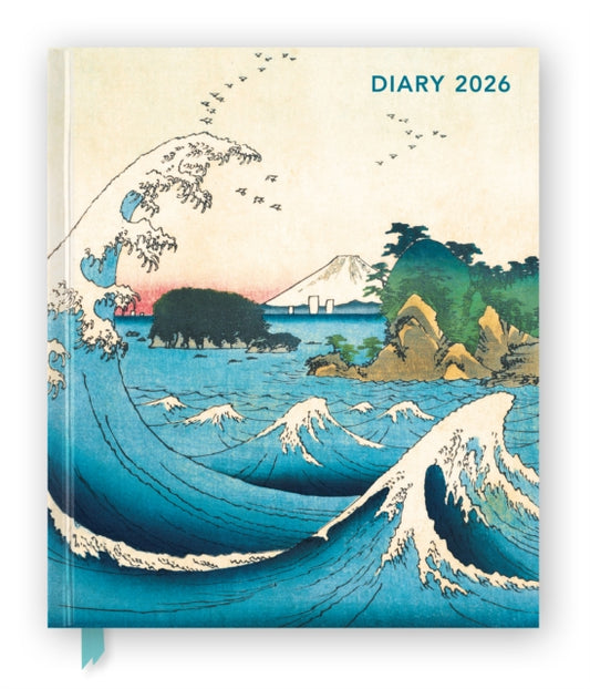 Book cover of: Japanese Woodblocks 2026 Desk Diary Planner - Week to View, Illustrated Throughout