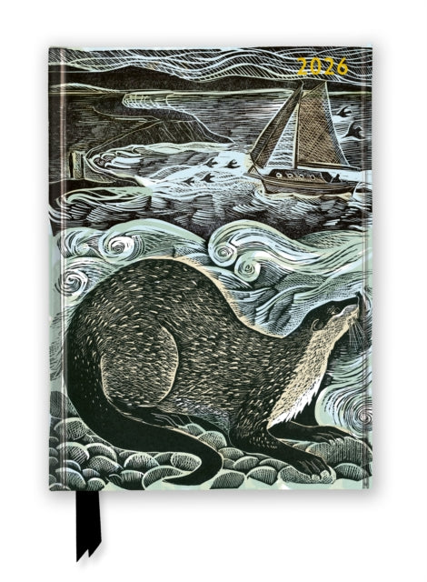Book cover of: Angela Harding: Shetland Otter and Windsong 2026 Luxury Diary Planner - Page to View with Notes