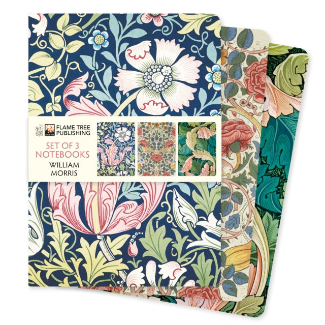 William Morris Set of 3 Standard Notebooks 9781835625132 Flame Tree Studio