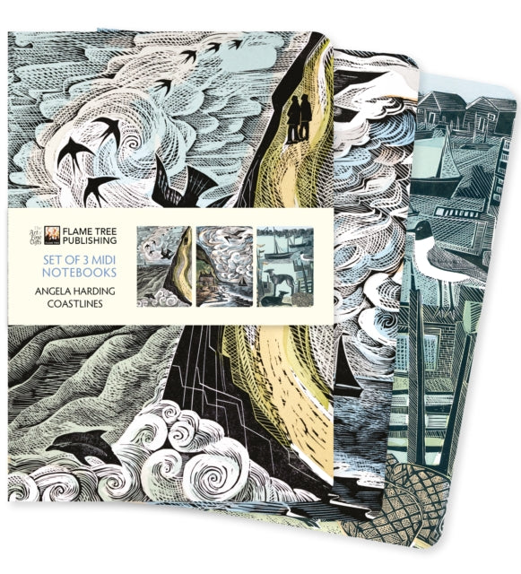 Book cover of: Angela Harding: Coastlines Set of 3 Midi Notebooks