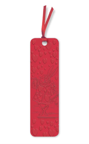 Alice's Adventures in Wonderland: White Rabbit Artisan Art Vegan Leather Bookmarks (pack of 10)