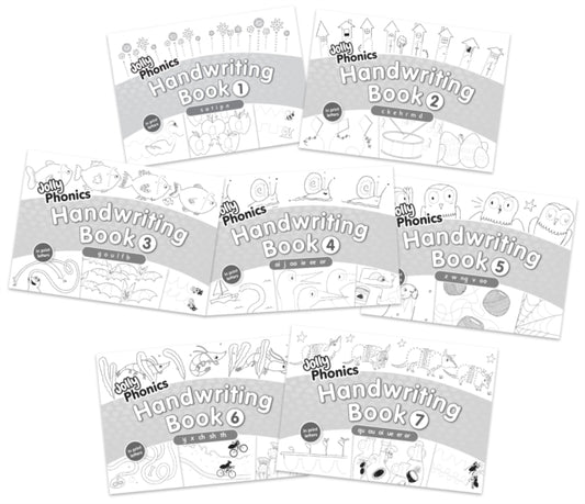 Jolly Phonics Handwriting Books Complete Set (1-7), In Print Letters (American English Edition) 9781835821886 Jolly Learning