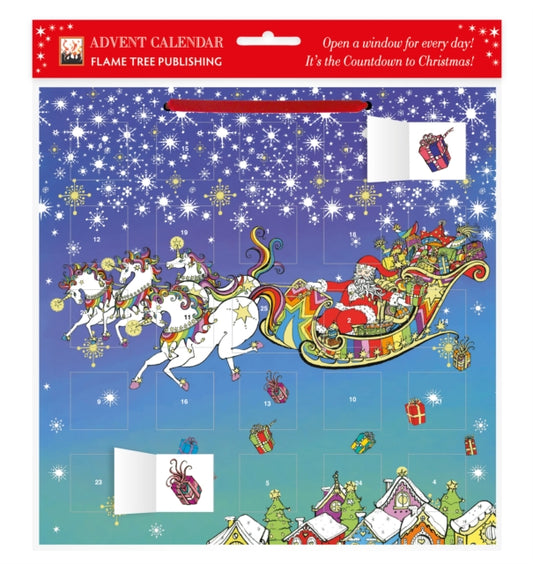 Book cover of: Susannah Peacock - Santa's Sleigh Advent Calendar 2021 (with stickers)
