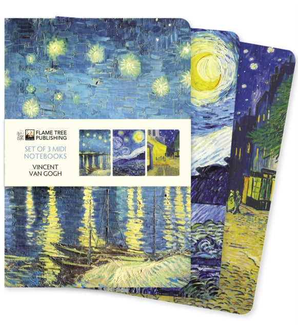 Book cover of: Vincent van Gogh Set of 3 Midi Notebooks. By: Flame Tree Studio