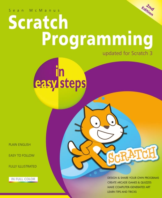 Book cover of: Scratch Programming in easy steps. By: Sean McManus