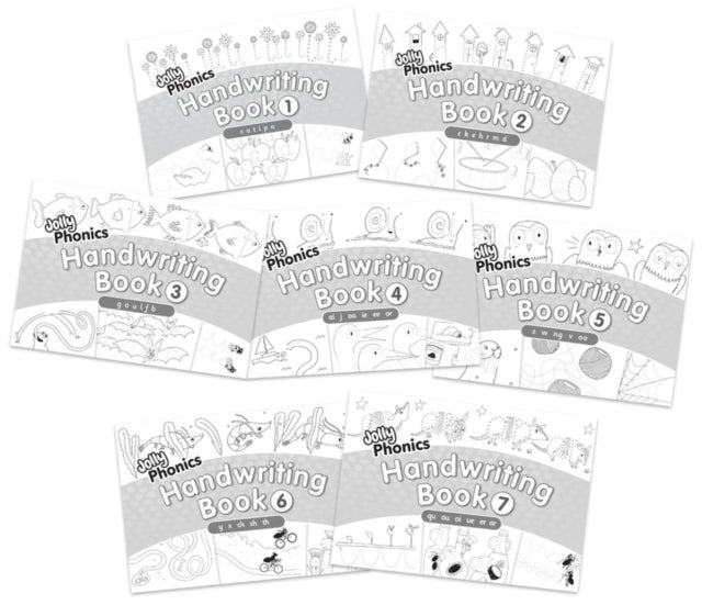 Book cover of: Jolly Phonics Handwriting Books Complete Set (1-7). By: Helen Greaves