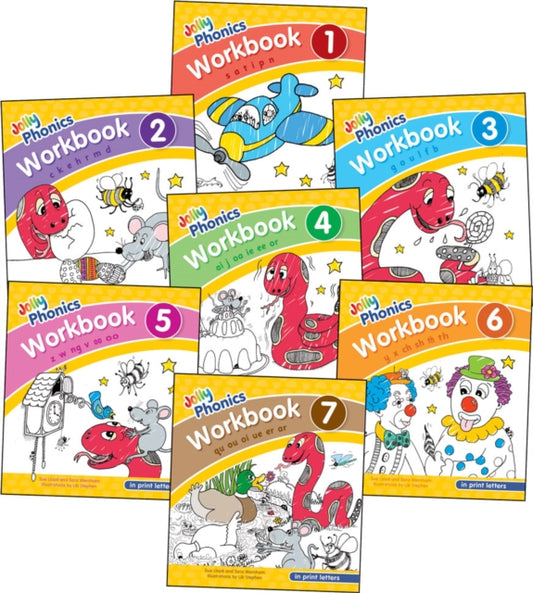 Book cover of: Jolly Phonics Workbooks 1-7 in Print Letters. By: Sue Lloyd