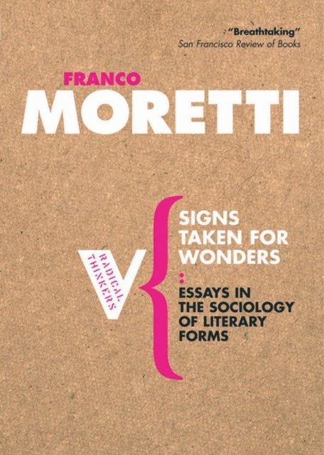 Book cover of: Signs Taken for Wonders. By: Franco Moretti