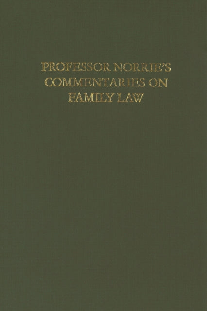 Book cover of: Professor Norrie's Commentaries on Family Law. By: Kenneth McK Norrie