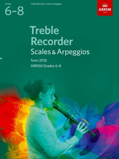 Book cover of: Treble Recorder Scales & Arpeggios, ABRSM Grades 6-8