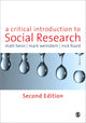 Book cover of: Critical Introduction to Social Research. By: Matt Henn
