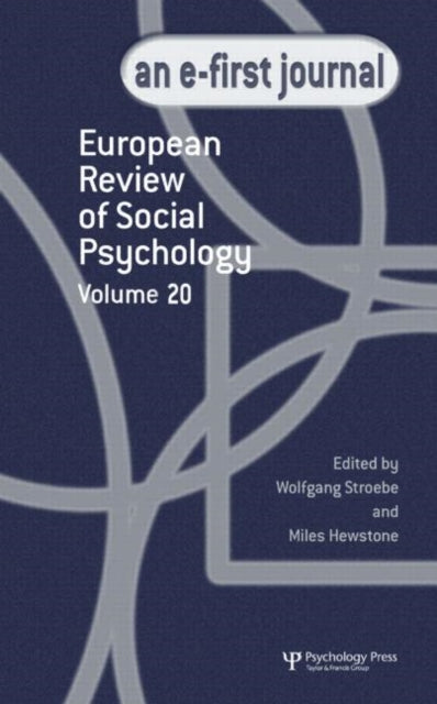 Book cover of: European Review of Social Psychology: Volume 20