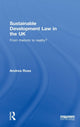 Book cover of: Sustainable Development Law in the UK. By: Ross, Andrea LLB, LLM