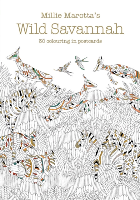 Book cover of: Millie Marotta's Wild Savannah Postcard Book