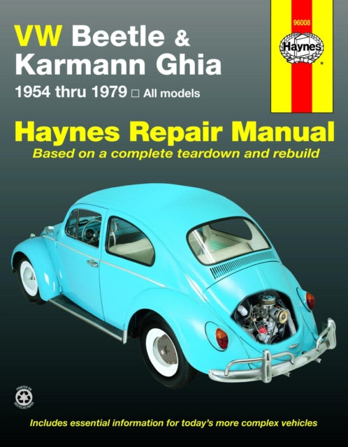 Book cover of: Volkswagen VW Beetle & Karmann Ghia (1954-1979) Haynes Repair Manual (USA). By: John Haynes