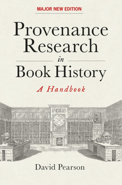 Book cover of: Provenance Research in Book History. By: David Pearson
