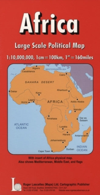 The "Daily Telegraph" Africa Political Wall Map