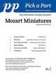 Book cover of: Mozart Miniatures (Pick a Part)