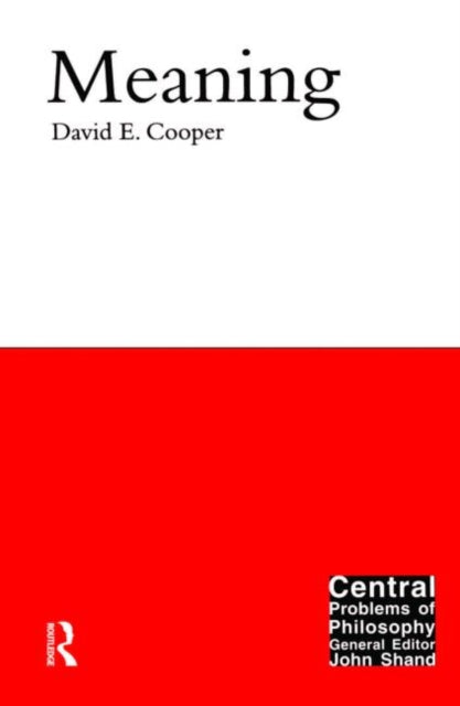 Book cover of: Meaning. By: David Edward Cooper