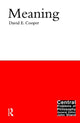 Book cover of: Meaning. By: David Edward Cooper
