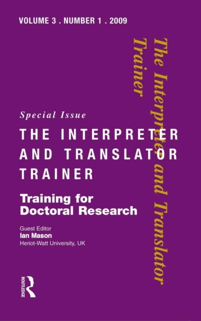 Book cover of: Training for Doctoral Research. By: J. Ian Mason