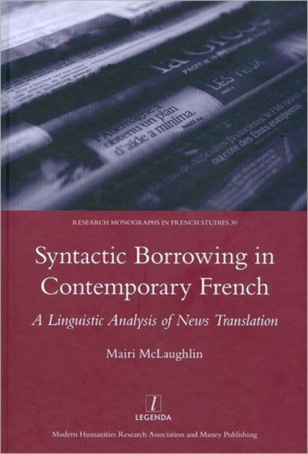 Book cover of: Syntactic Borrowing in Contemporary French. By: Mairi McLaughlin