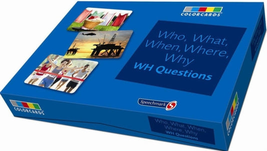 Book cover of: Who, What, When, Where Colorcards -Interrogative Pronouns. By: Speechmark