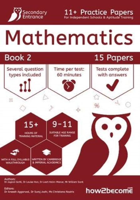 Book cover of: 11+ Practice Papers For Independent Schools & Aptitude Training Maths Book 2