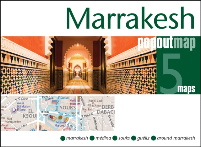 Book cover of: Marrakesh PopOut Map - pocket size pop up city map of Marrakesh