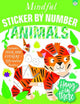 Book cover of: Mindful Sticker by Number Animals