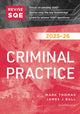 Book cover of: Revise SQE Criminal Practice 2025/26