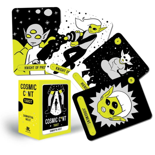 Book cover of: Cosmic C*nt Tarot. By: Sam West