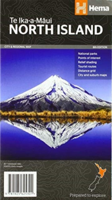 Book cover of: North Island New Zealand Map