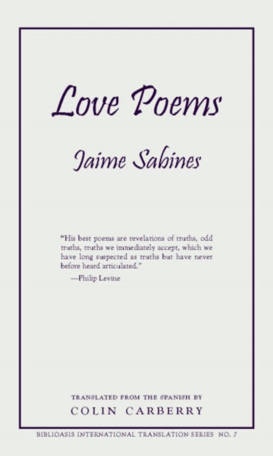 Book cover of: Love Poems. By: Jaime Sabines