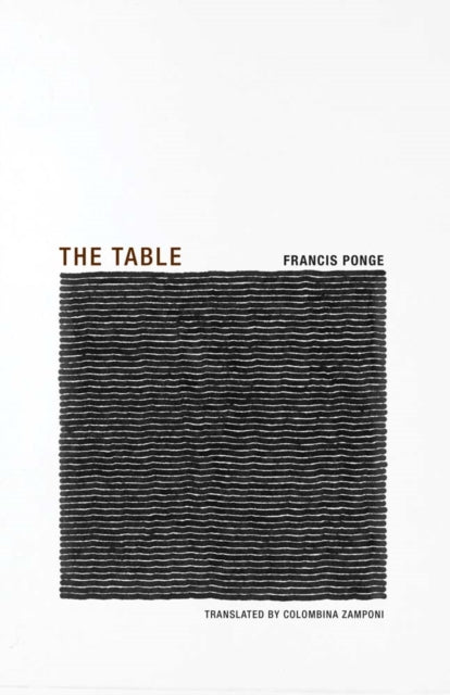 Book cover of: Table. By: Francis Ponge