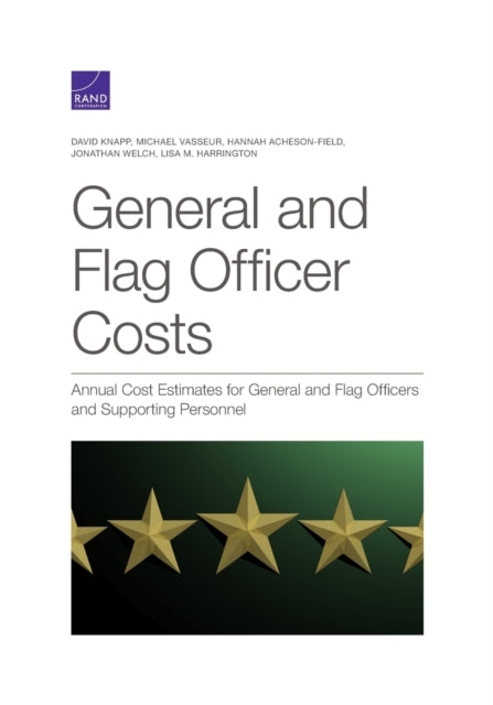 Book cover of: General and Flag Officer Costs. By: David Knapp