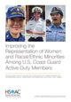 Book cover of: Improving the Representation of Women and Racial/Ethnic Minorities Among U.S. Coast Guard Active-Duty Members. By: Nelson Lim