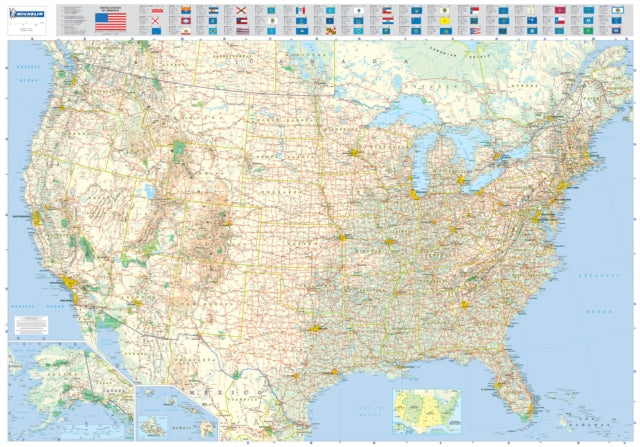 Book cover of: U.S.A - Michelin rolled & tubed wall map Paper. By: Michelin Travel Publications