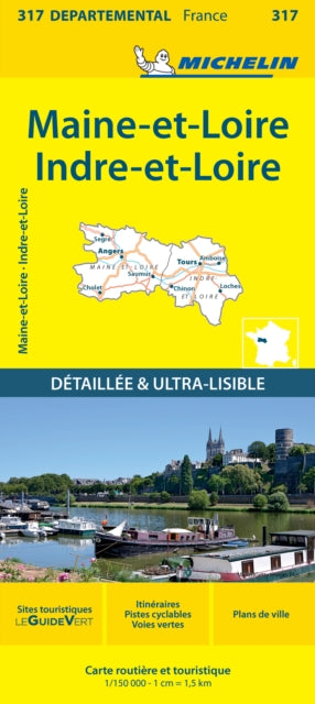 Book cover of: Indre-et-Loire Maine-et-Loire - Michelin Local Map 317