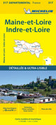 Book cover of: Indre-et-Loire Maine-et-Loire - Michelin Local Map 317
