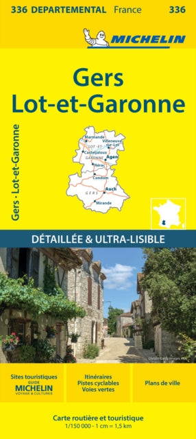 Book cover of: Gers Lot-et-Garonne - Michelin Local Map 336