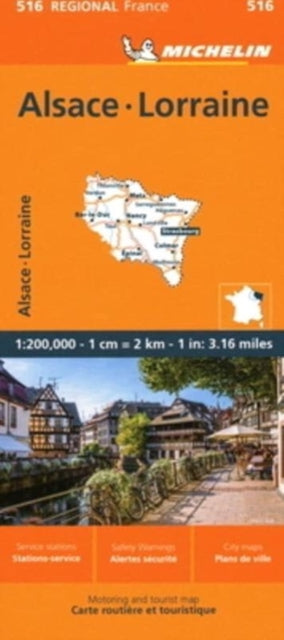 Book cover of: Alsace Lorraine - Michelin Regional Map 516